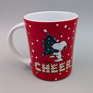 Snoopy Peanuts Christmas Holiday Mug - Red CHEER Design